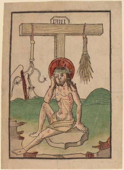 Hüzünlerin Adamı Olarak İsa by Netherlandish 15th Century