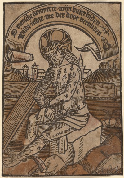 Hüzünlerin Adamı Olarak İsa by Netherlandish 15th Century