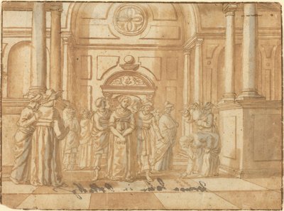 Mesih ve Zina Edilen Kadın by Netherlandish 16th Century