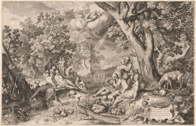 Altın Çağ by Netherlandish 17th Century after Nicolaes de Bruyn after Abraham Bloemaert