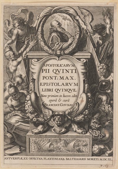 Apostolicarvm PII Qvinti Pont için Başlık Sayfası. Maks... by Netherlandish 17th Century after Sir Peter Paul Rubens