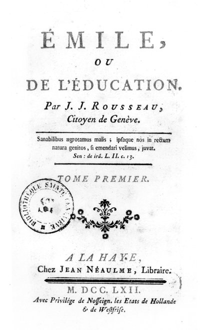 Jean-Jacques Rousseau tarafından Emile için ön eser, 1762 by Netherlandish School