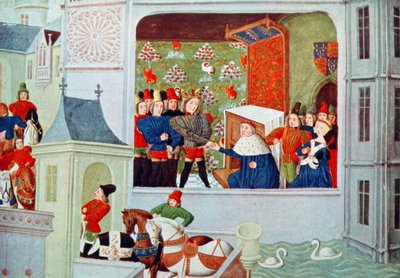 Harl 4380 f.117 Richard II ve Gloucester Dükü