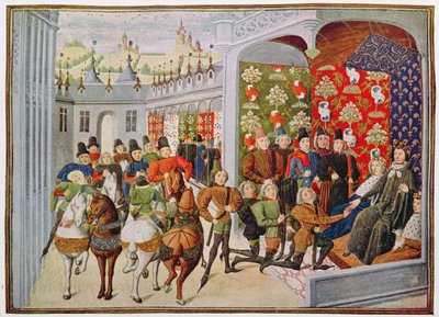 Harl 4380 f.40 Fransa Kralı Charles VI, İngiliz elçilerini 