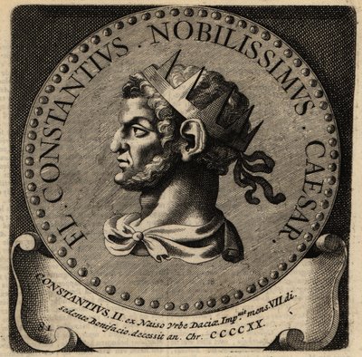 Roma İmparatoru II. Constantius'un portresi. by Netherlandish School