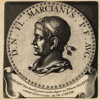 Roma İmparatoru Marcian'ın portresi. by Netherlandish School