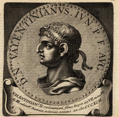 Roma İmparatoru II. Valentinianus'un portresi. by Netherlandish School