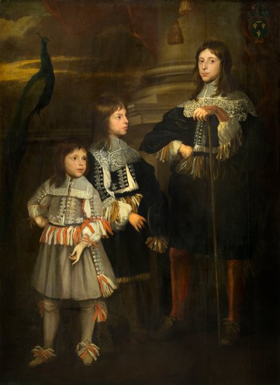 Üç Çocuk Portresi (tuval üzerine yağlıboya) by Netherlandish School