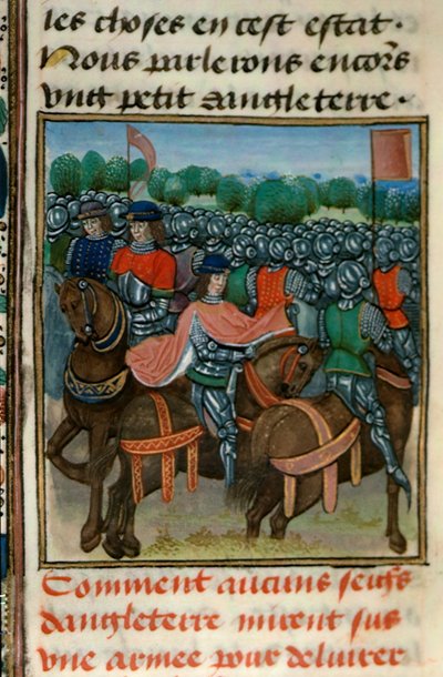 Royal 18 E.II fol.411v, Jean Froissart (c.1333-1404) tarafından yazılan 