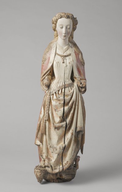 İskenderiyeli Aziz Catherine, Master of Cold Water tarafından, c. 1470 (ceviz) by Netherlandish School