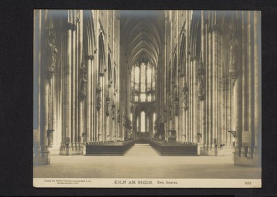 Köln Katedrali'nin iç kısmı Köln am Rhein. Dom, Inneres (nesne üzerindeki başlık) by Neue Photographische Gesellschaft