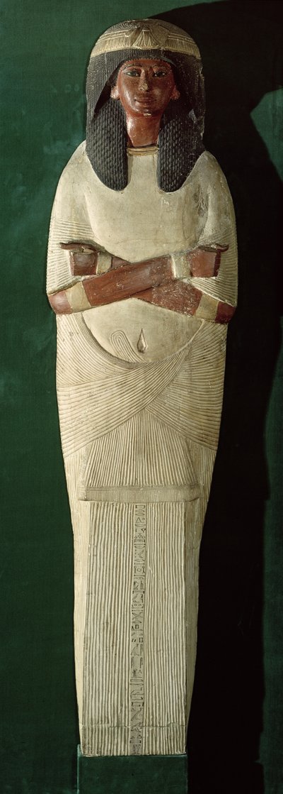 Piays Mumyasının Kapak Paneli, MÖ 1279-1213 dolayları (boyalı ahşap, sıva) by New Kingdom Egyptian