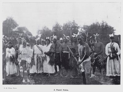 New Plymouth, Yeni Zelanda: Bir Maori Haka (s/b fotoğraf) by New Zealand Photographer