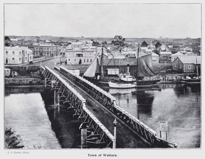 New Plymouth, Yeni Zelanda: Waitara Kasabası (s/b fotoğraf) by New Zealand Photographer
