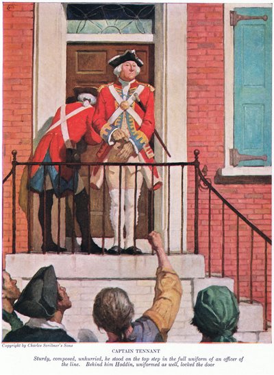 Yüzbaşı Tennant: Sağlam, sakin, telaşsız, tam bir hat subayı üniforması içinde en üst basamakta duruyordu, 1928 by Newell Convers Wyeth