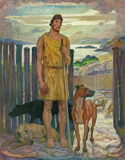 Eumaeus, domuz çobanı by Newell Convers Wyeth