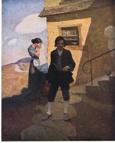 Jim Hawkins evden ayrılıyor: Anneme ve koya veda ettim by Newell Convers Wyeth