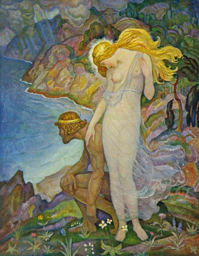 Odysseus ve Kalipso by Newell Convers Wyeth