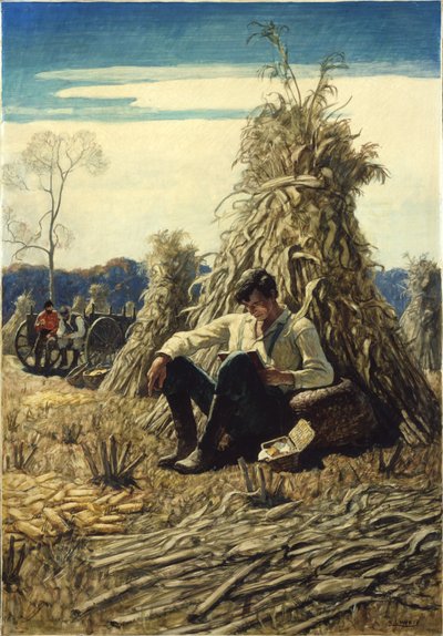 Tuhaf Abe, 1940 (Rönesans panelinde yağlı boya) by Newell Convers Wyeth