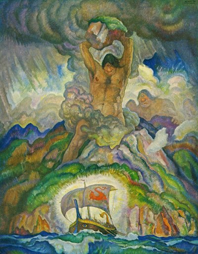 Polyphemus, Tepegöz by Newell Convers Wyeth