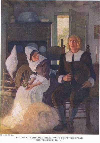 Titreyen bir sesle dedi ki, neden kendi adına konuşmuyorsun, John by Newell Convers Wyeth