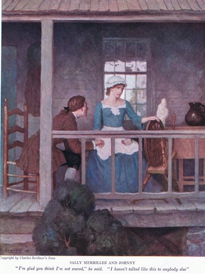 Sally Merrillee ve Johnny: Korkmadığımı düşünmene sevindim, dedi. Hiç kimseyle böyle konuşmadım, 1928 by Newell Convers Wyeth