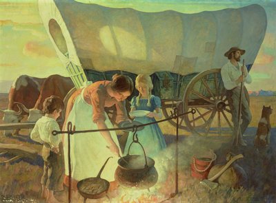 Yeni Yuvayı Aramak (tuval üzerine yağlı boya) by Newell Convers Wyeth