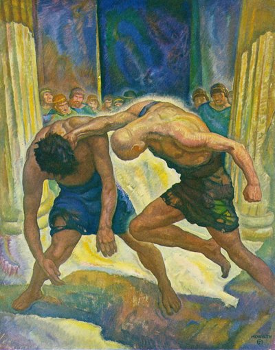Dilenciler Dövüşü by Newell Convers Wyeth