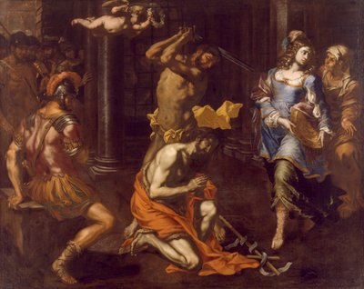 Niccolo de Simone (aktif 1636-1655) tarafından Saint John Baptist'in kafasının kesilmesi, tuval üzerine yağlı boya by Niccolò de Simone