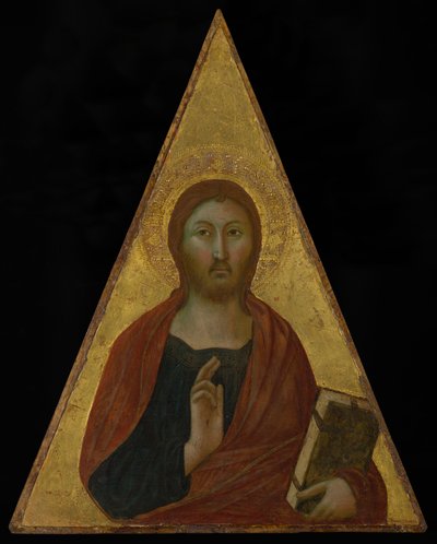 Mesih Blessing, yaklaşık 1340 (panelde tempera ve altın varak) by Niccolò di Segna