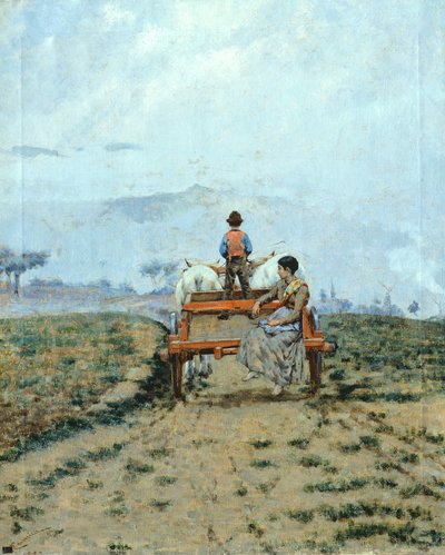 Tarlalarda bir vagonda by Niccolo Cannicci