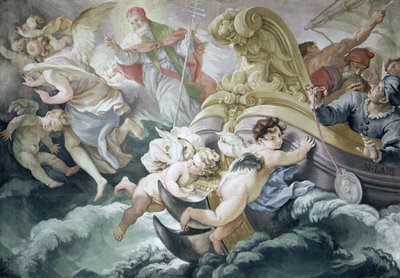 Pius V Madalyonu ile Temas Edince Fırtına Mucizevi Bir Şekilde Sakinleşti by Niccolo Francesco Lapi