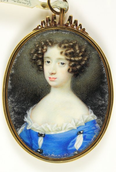 Anne Villiers, Madam Bentinck (fildişi üzerine suluboya) by Nicholas (attr.to) Dixon