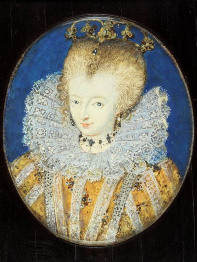 Prenses (emaye) olduğunda geleneksel olarak Elizabeth I olarak tanımlanan bir Leydi by Nicholas Hilliard