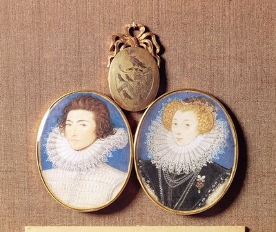 John Croker ve eşi Frances by Nicholas Hilliard