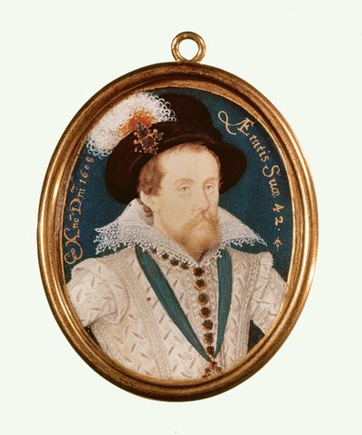 Kral I. James (parşömen üzerine suluboya) by Nicholas Hilliard