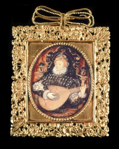 Kraliçe I. Elizabeth ud çalıyor (ayrıca bkz. 3912) by Nicholas Hilliard