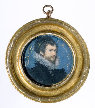 Otoportre, 1577 (parşömen üzerine wc) by Nicholas Hilliard