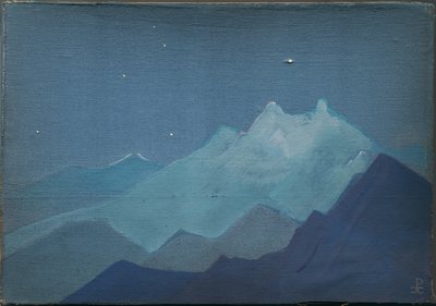 Himalayalar, Mehtaplı Dağlar, eskiz, 1933 by Nicholas Roerich