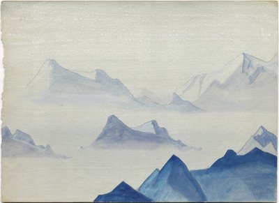 Himalayalar, albüm yaprağı, 1933/34 by Nicholas Roerich