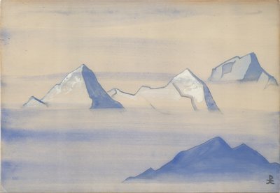Himalayalar, albüm yaprağı, 1934 by Nicholas Roerich