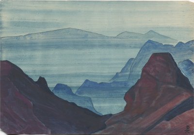 Himalayalar, albüm yaprağı, 1934 by Nicholas Roerich