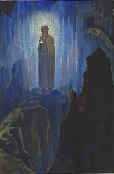 Lumiere celeste - Gökyüzünün Işığı par Roerich, Nicholas (1874-1947). Tuval üzerine tempera, ebat : 124x80 by Nicholas Roerich