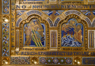 Nicolas de Verdun (yaklaşık 1130/50-1205) tarafından altın ve emaille yapılan Verdun Sunağı: Eski ve Yeni Ahit
