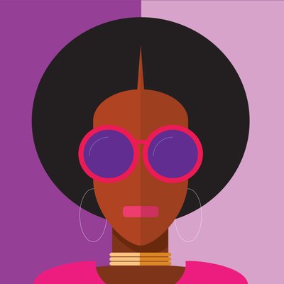 Afro Girl, 2020 (dijital) by Nick Diggory