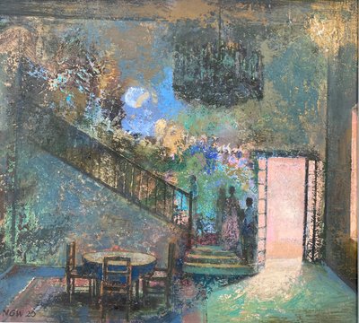 Dolunay, 2019-23 (tahta üzerine yağlıboya) by Nick Williams