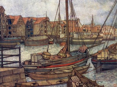 Norveç: Bergen Tekneleri ve Depoları (renkli taş) by Nico Jungman