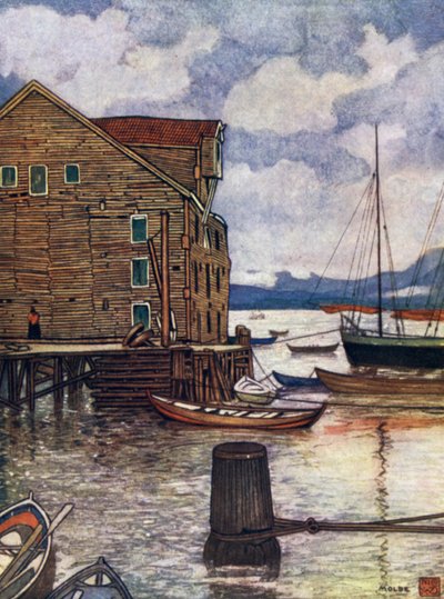 Norveç: Eski Depo ve Tekneler, Molde (renkli taş) by Nico Jungman