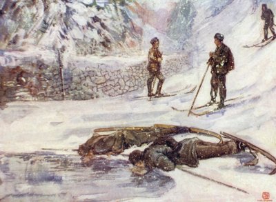 Norveç: Goosewine (renkli taş) içen kayakçılar by Nico Jungman
