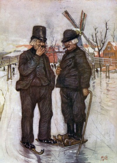 Paten üzerinde eski Hollandalılar (renkli taş) by Nico Jungman